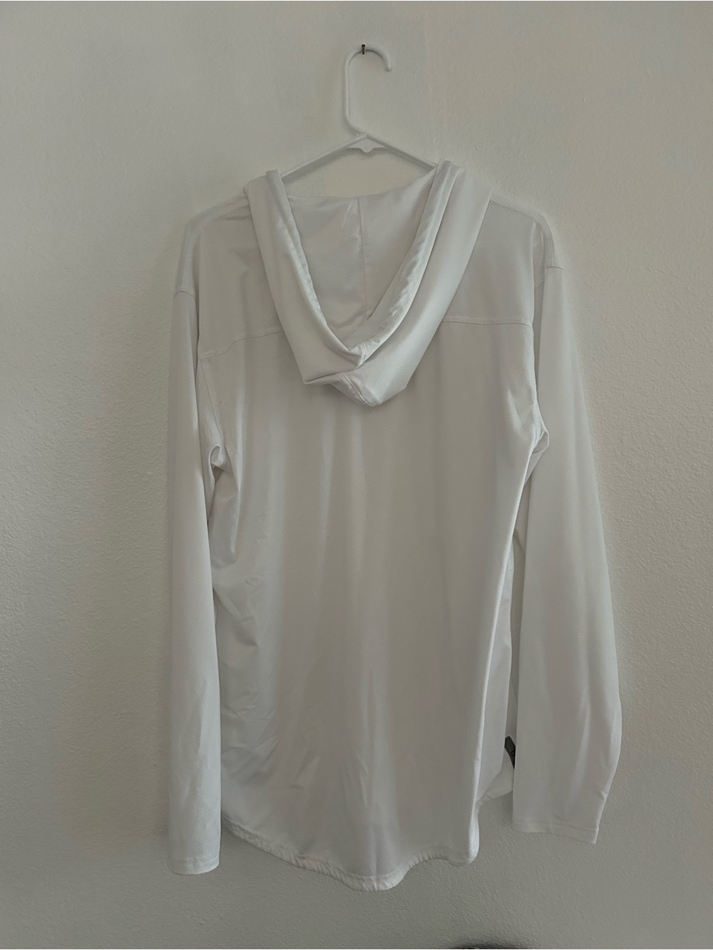 BYLT Basics White Hooded Long-Sleeve Henley - Picture 3 of 3